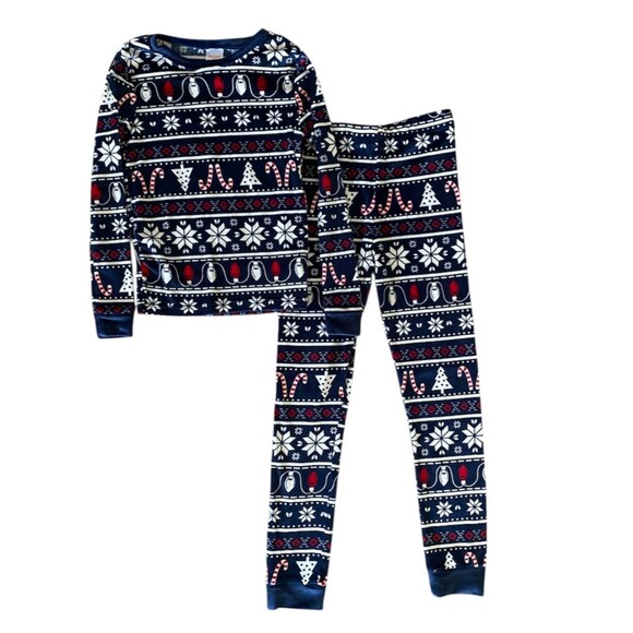 Boys‎ pajama set 7/8 Christmas Print Holidays Time - Picture 1 of 6
